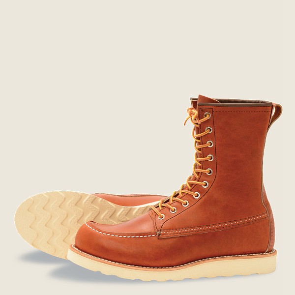 Red Wing Heritage Bot Erkek - Classic Moc – 8-Inch Legacy Deri - Kahverengi - 82LAUDXHO